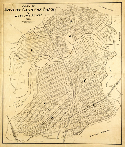 Plan of Boston Land Co's land in Boston & Revere