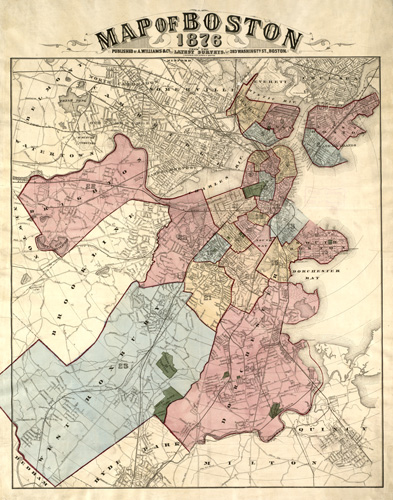 Map of Boston 1876