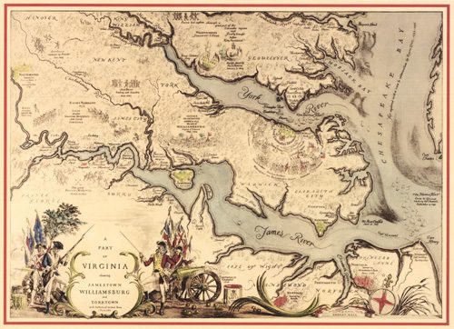 A Part of Virginia showing Jamestown