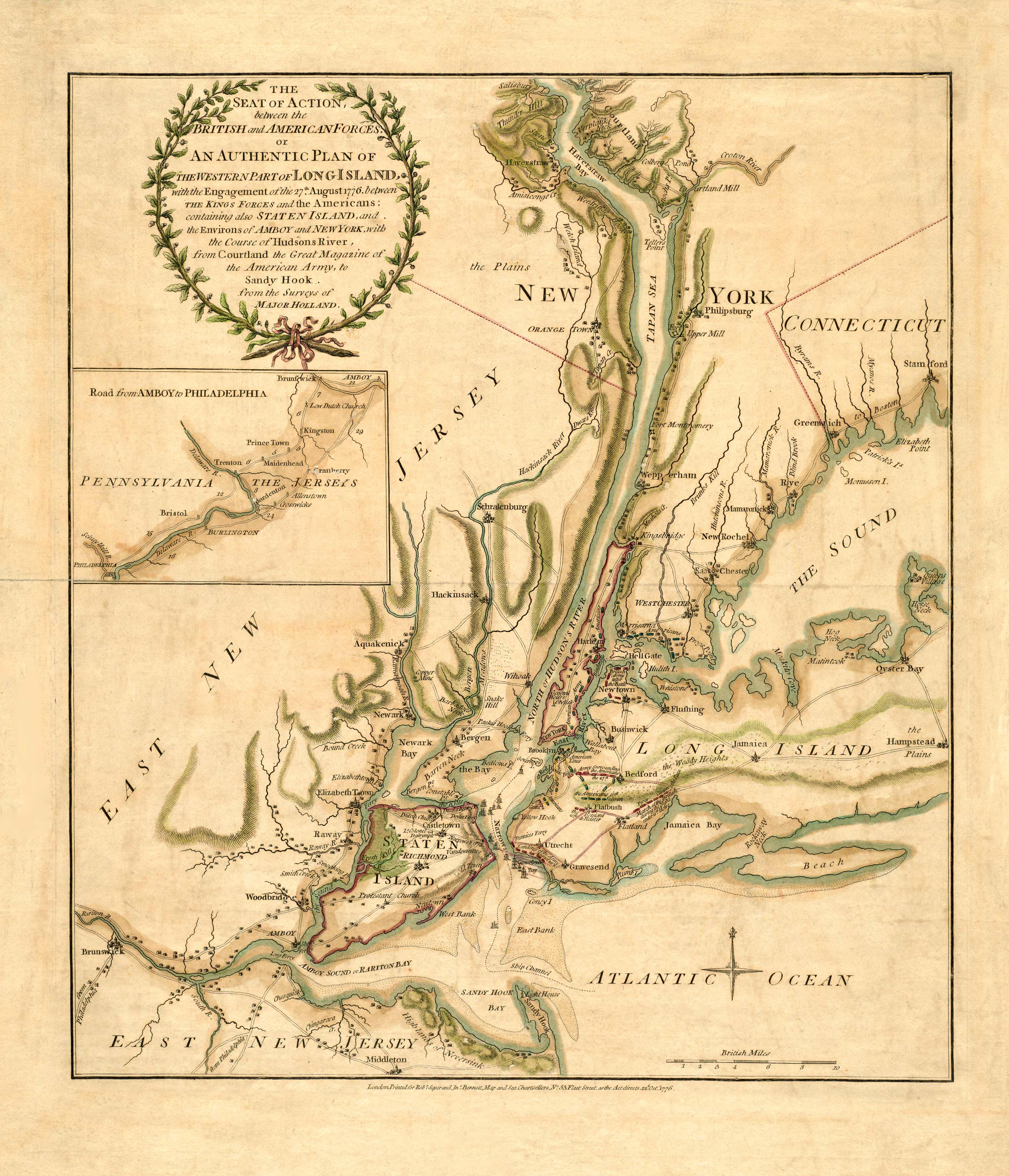 The seat of action between the British and American forces