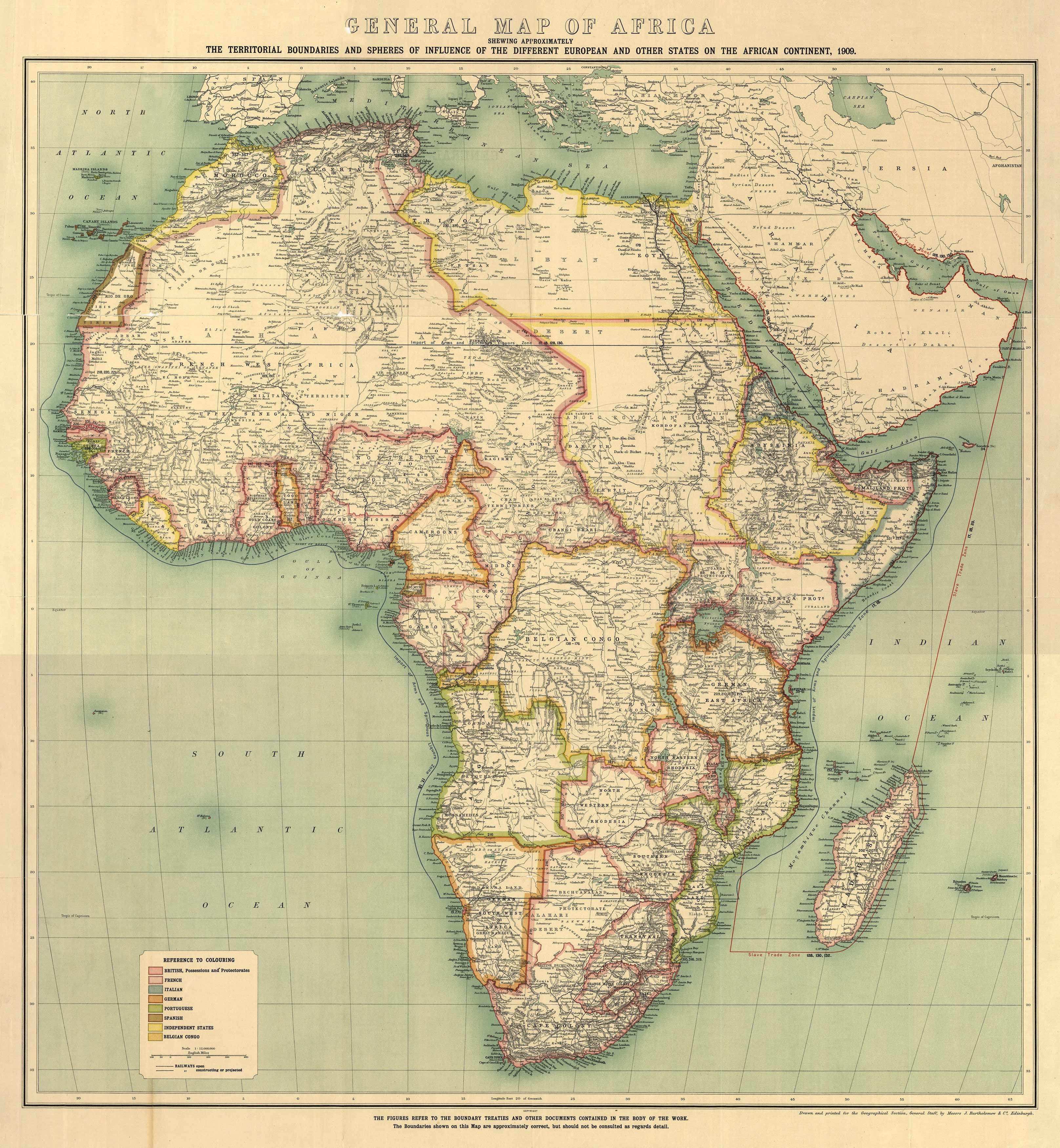 Map Of Africa By Treaty Art Source International