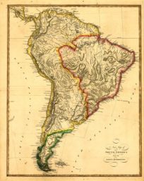 New map of South America from the latest authorities.