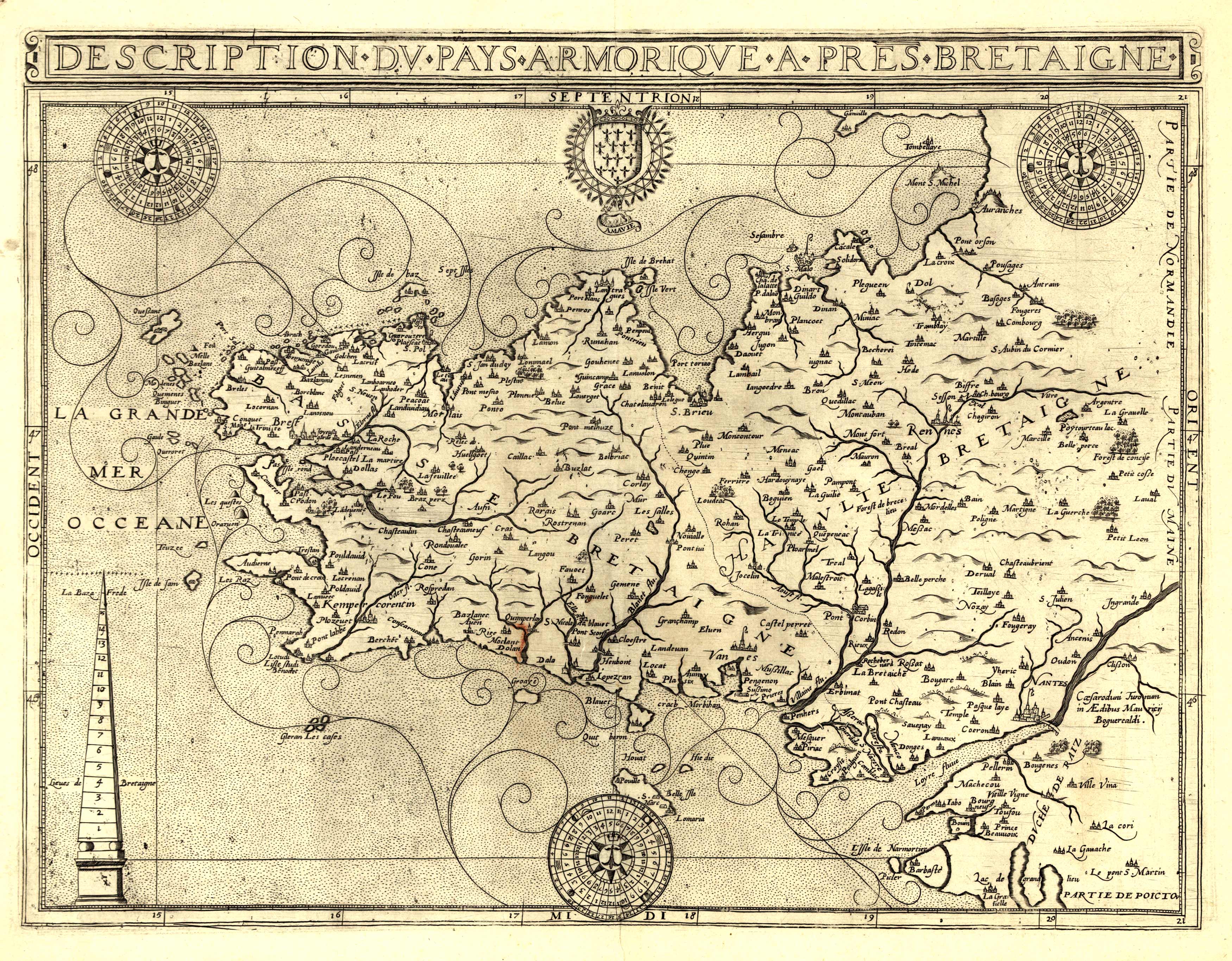 Description du pays armorique � pres Bretaigne. Description du pays armorique � pres Bretaigne.