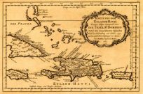 Karte von dem Eylande Hayti heutiges Tages Espagnola oder die Insel St. Domingo