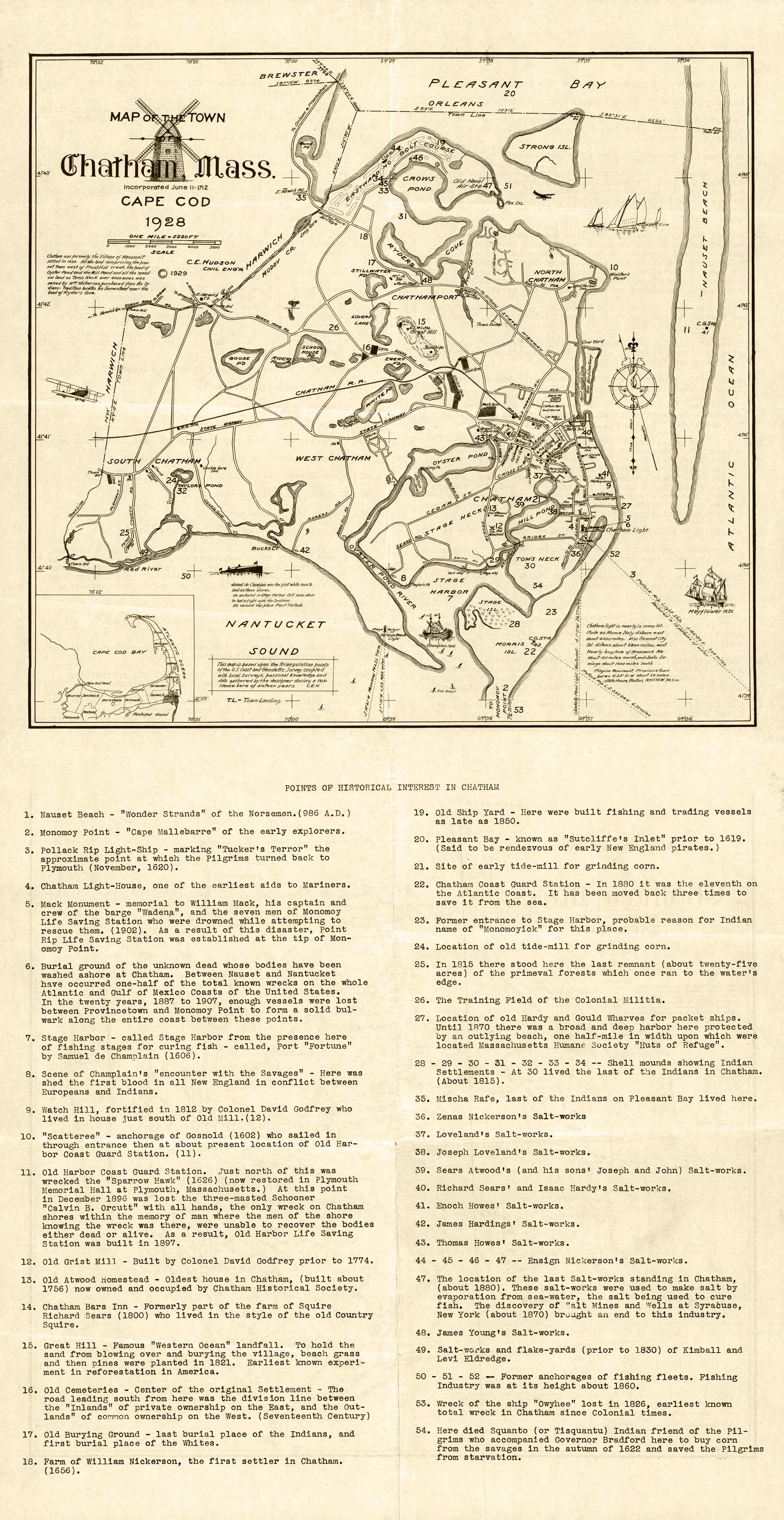 Map of the town Chatham Map of the town Chatham