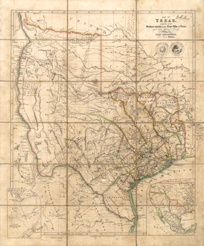 Map of Texas - Compiled From Surveys Recorded in The Land Office of Texas