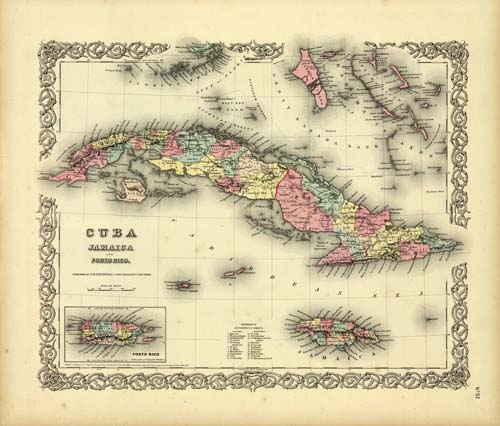 Colton's Map of Cuba