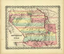 Colton's Map of Territories of New Mexico and Utah 1856