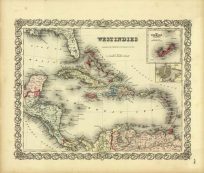 Colton's Map of West Indies 1856