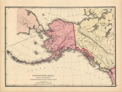 Northwestern America Showing the Territory Ceded by Russia to the United States