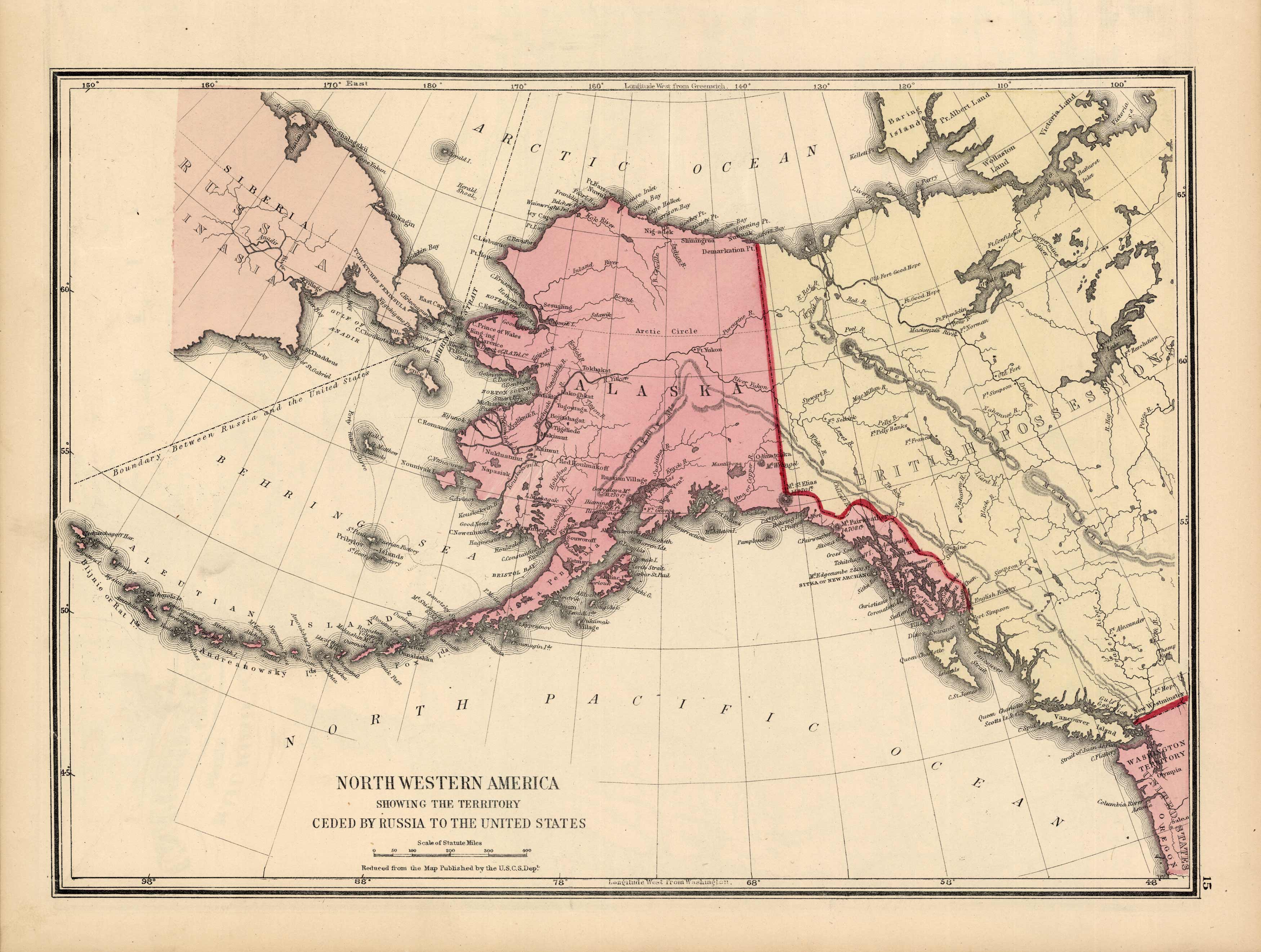 Northwestern America Showing the Territory Ceded by Russia to the United States Northwestern America Showing the Territory Ceded by Russia to the United States