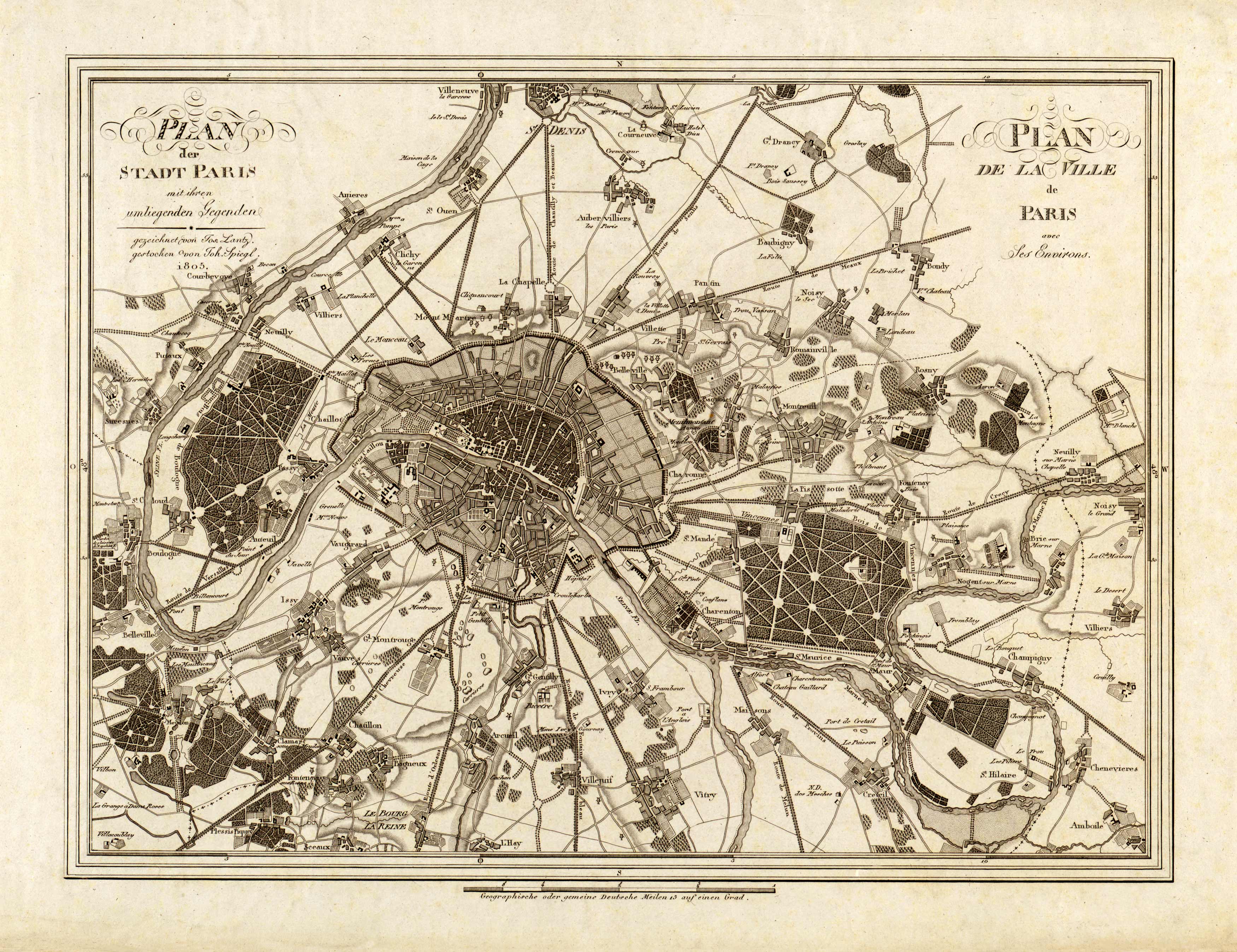 Plan der Stadt Paris Plan der Stadt Paris