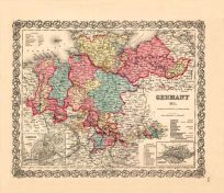 Old map of Germany by Joseph Colton