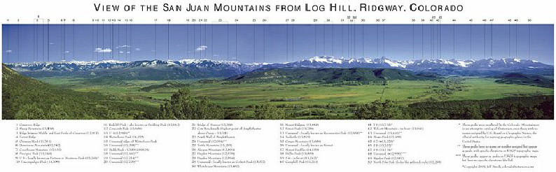 View of the San Juan Mountains from Log Hill