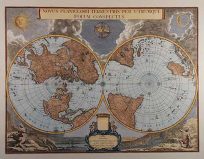 Novus Planiglobii Terrestrius Per Utrumque Polum Conspectus