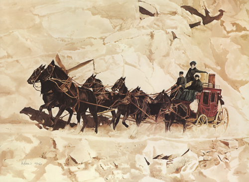 Stagecoach up Boulder Canyon