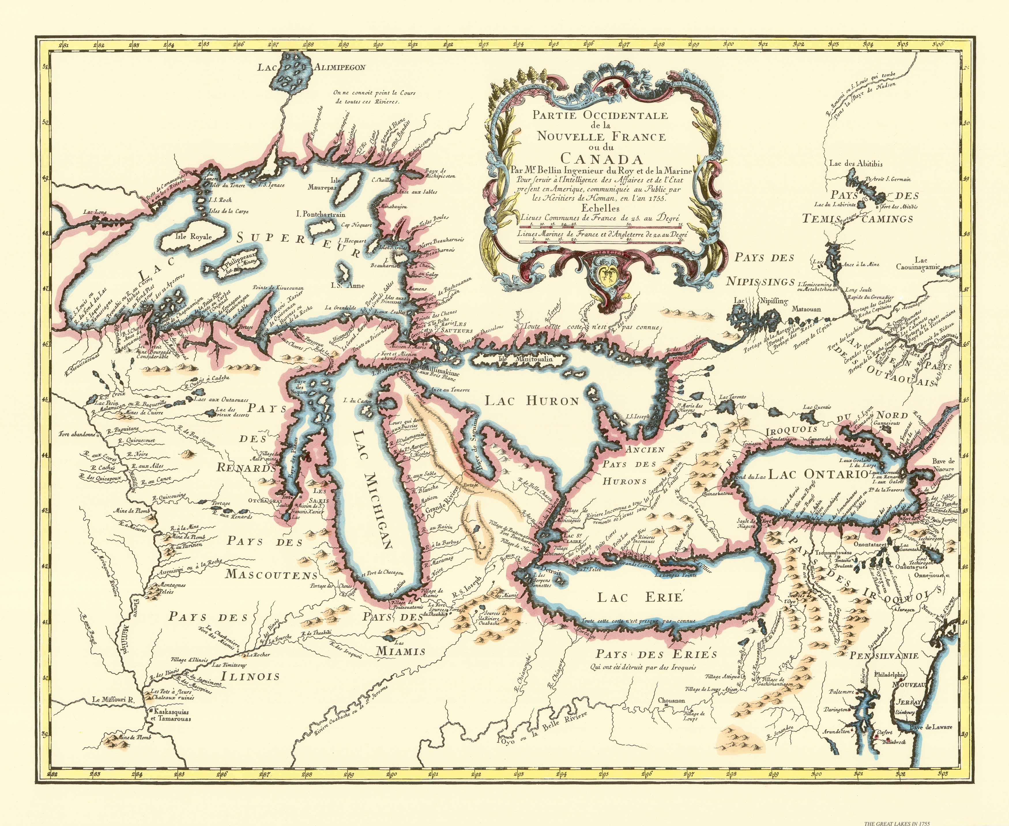 The Great Lakes in 1755 The Great Lakes in 1755