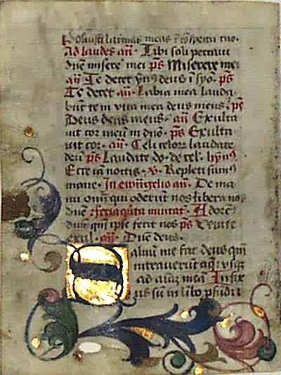 Renaissance Psalter Leaf - The Sailors' Psalm- Renaissance Psalter Leaf - The Sailors' Psalm-