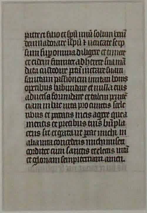 15th Century Medieval Book of Hours Leaf