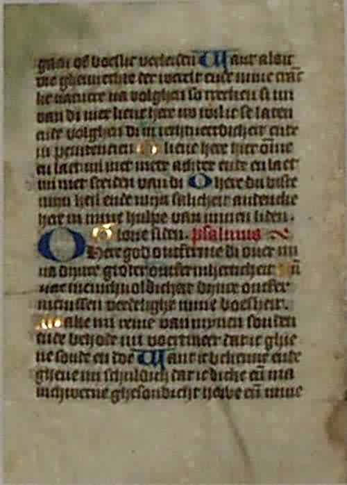 Medieval Book of Hours Leaf Medieval Book of Hours Leaf