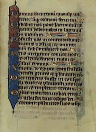 13th Century Medieval Psalter Leaf
