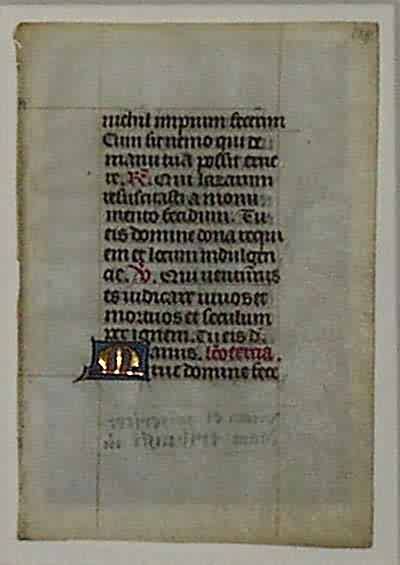 Medieval Book of Hours Leaf