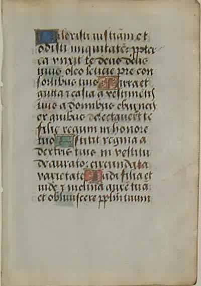 Renaissance Book of Hours Leaf