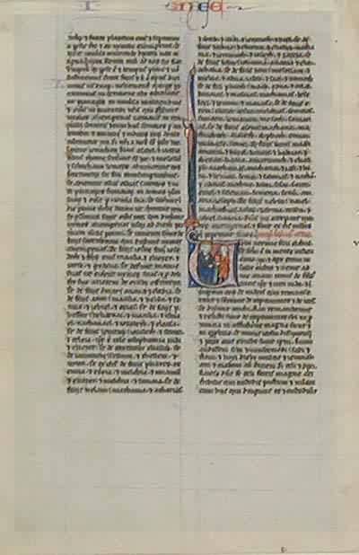 Medieval Bible Leaf