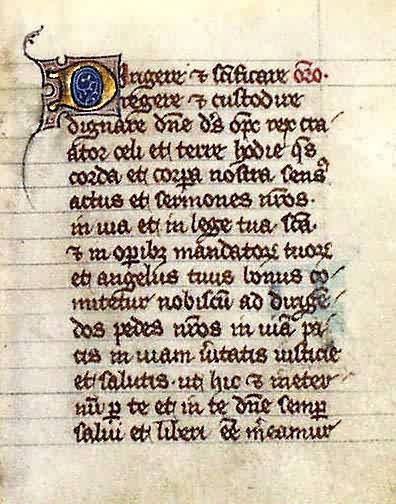 Medieval Book of Hours Leaf Medieval Book of Hours Leaf