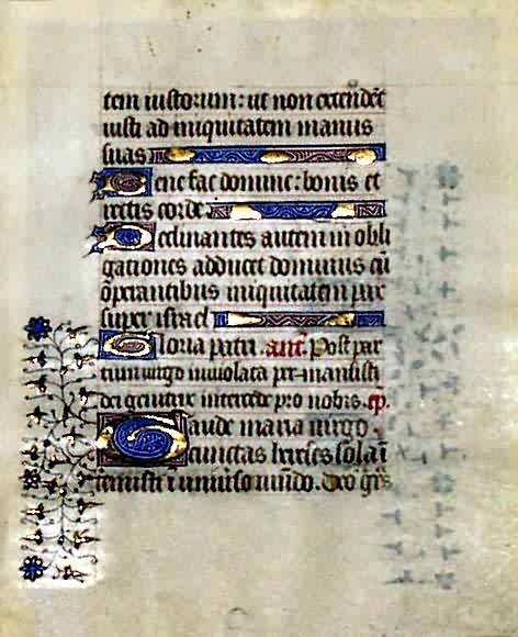 Book of Hours Leaf: Joys of the Virgin