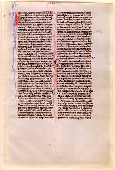 Medieval Bible Leaf - Acts 14:1 - 16:8