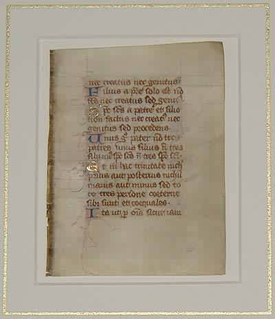 Medieval Book of Hours Leaf Medieval Book of Hours Leaf