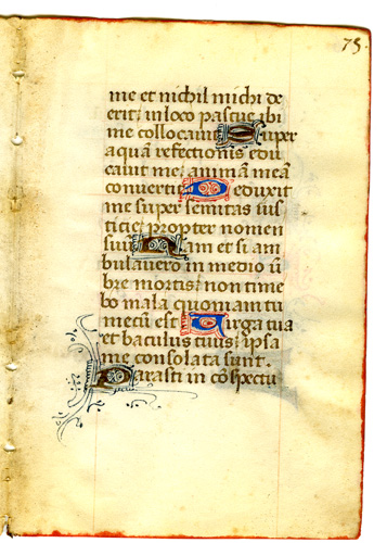 Medieval Psalter Leaf