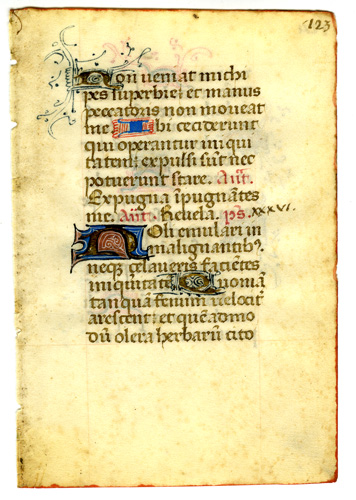 Medieval Psalter Leaf
