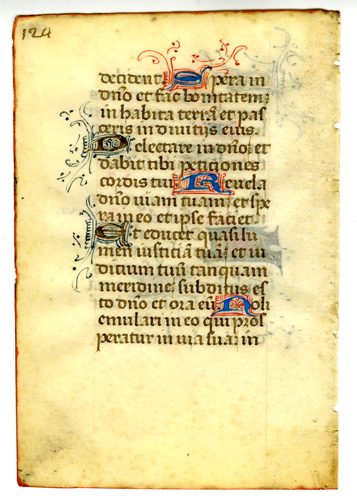 Medieval Psalter Leaf