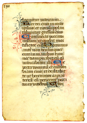 Medieval Psalter Leaf
