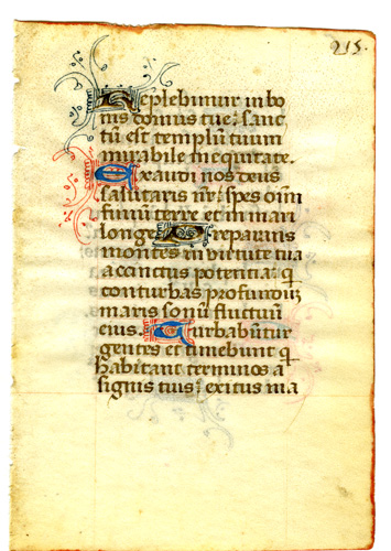 Medieval Psalter Leaf