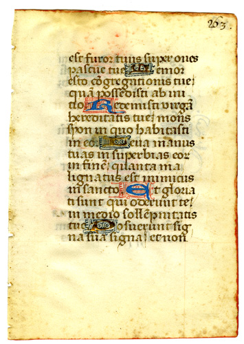 Medieval Psalter Leaf