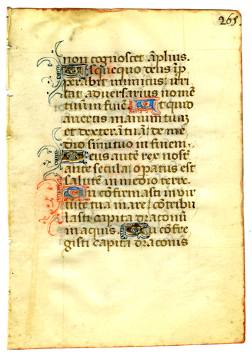 Medieval Psalter Leaf