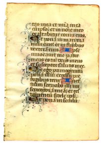 Medieval Psalter Leaf