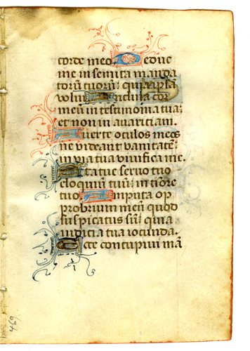 Medieval Psalter Leaf Medieval Psalter Leaf