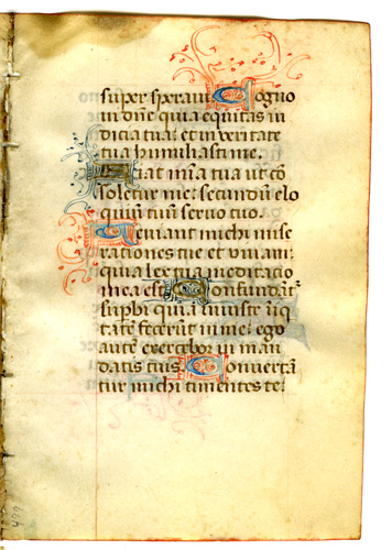 Medieval Psalter Leaf