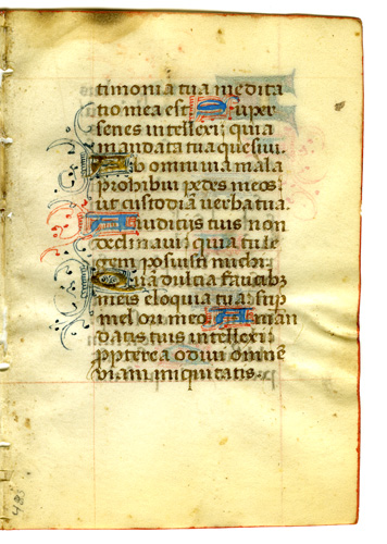Medieval Psalter Leaf