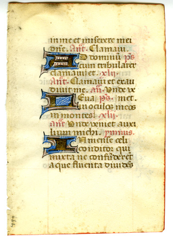 Medieval Psalter Leaf