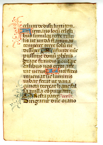 Medieval Psalter Leaf