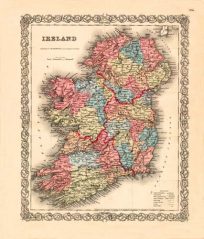 Old map of Ireland by Joseph Coloton