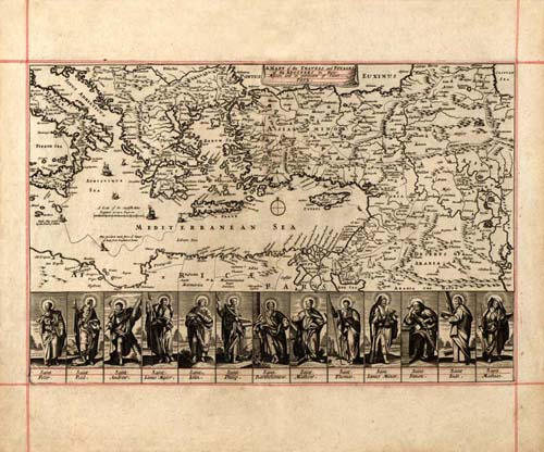 Old map of the Mediterranean