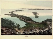 Old Panoramic Map of Italy