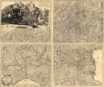 Old map of Northern Italy