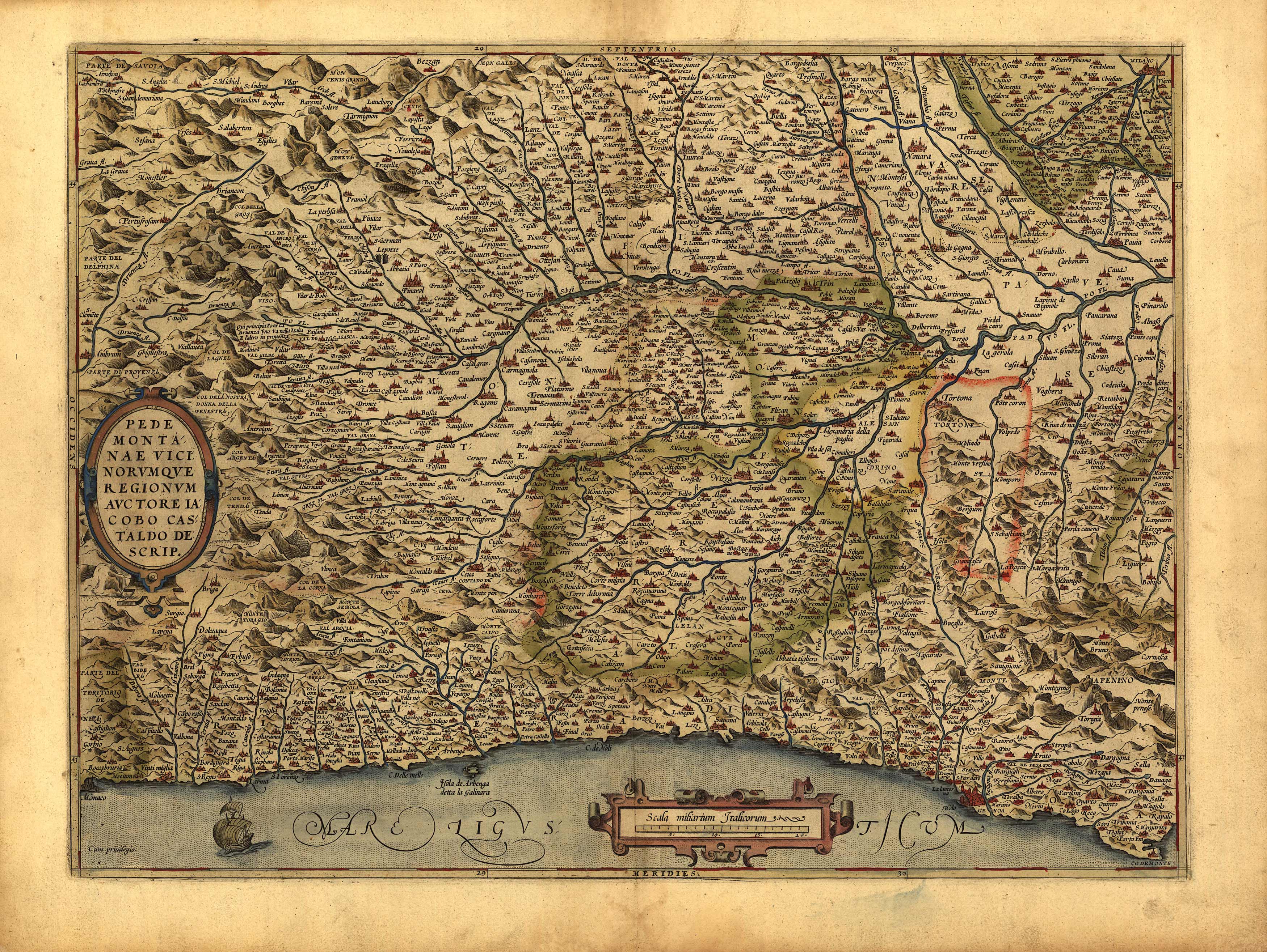 Old map of Piedmont Old map of Piedmont